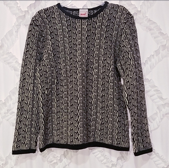 Vintage Mondi 80s Crew Neck Wool Sweater - Picture 1 of 6